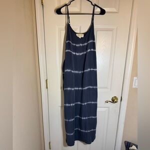 Cloth & Stone Navy Tie-Dye Maxi Dress